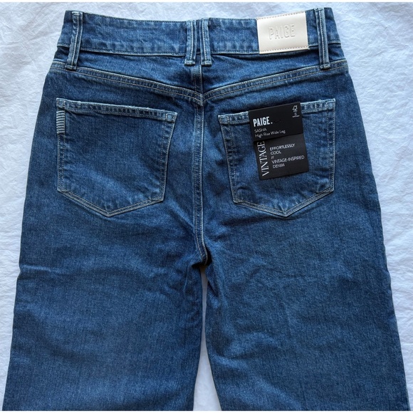 PAIGE Blue Flare & Wide Leg Jeans - Picture 9 of 16